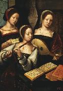 Master of the Housebook Concert of Women oil